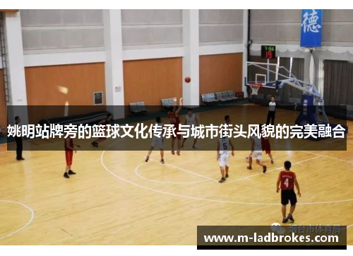 姚明站牌旁的篮球文化传承与城市街头风貌的完美融合